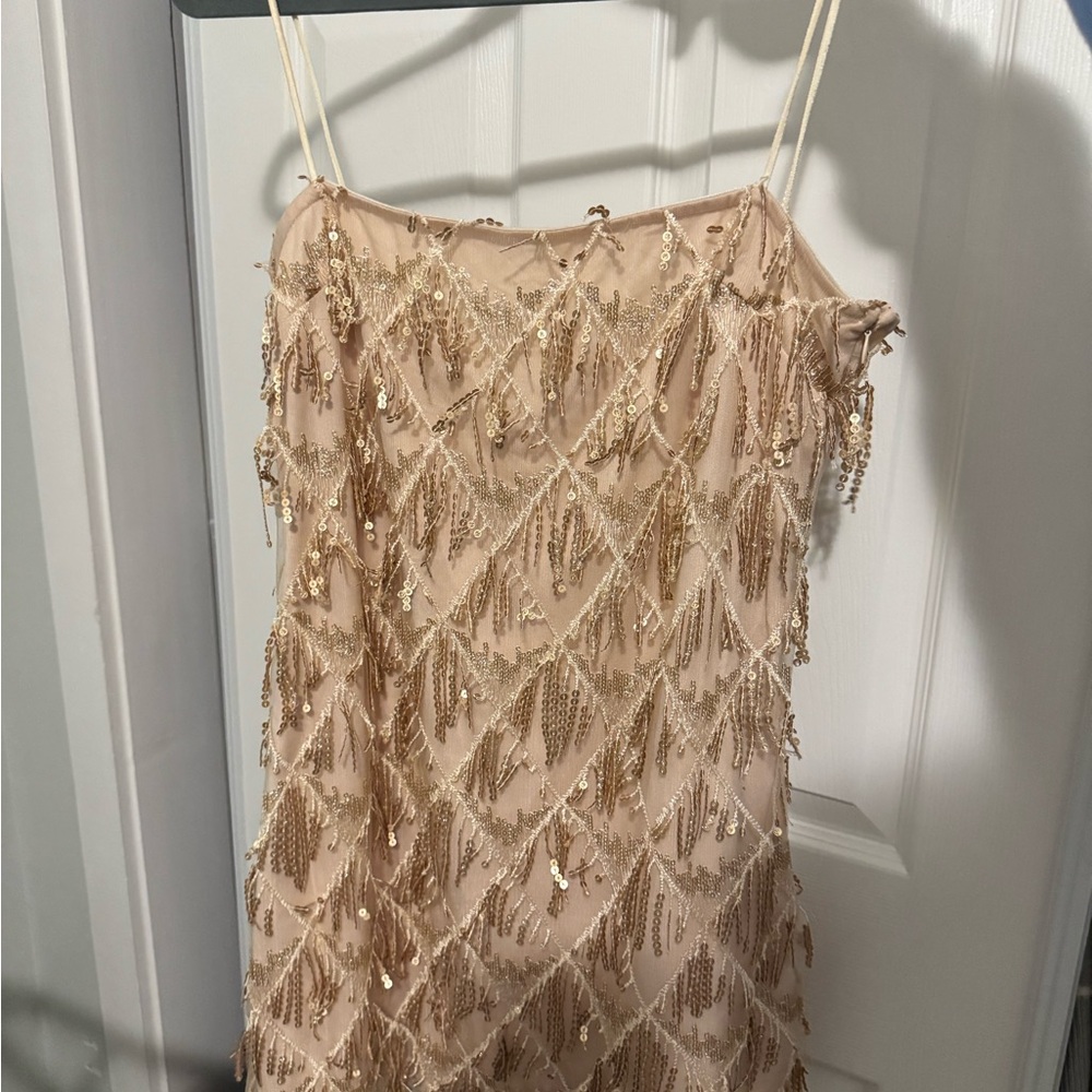 Showpo Gold Sequin Dress